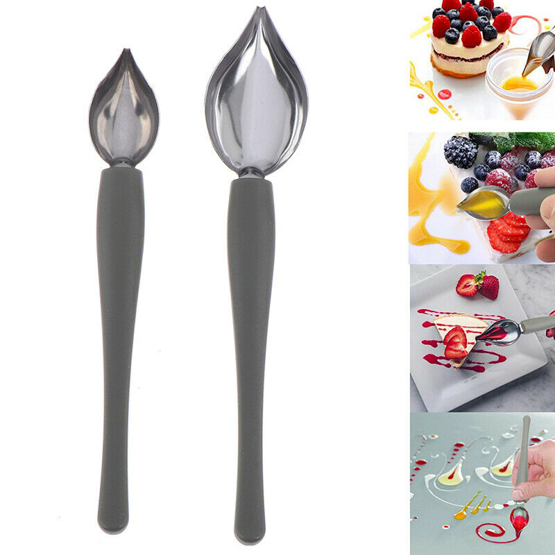 Plate Dish Sauce Painting Pencil Coffee Art Draw Tool Spoon Stainless Ste.l8