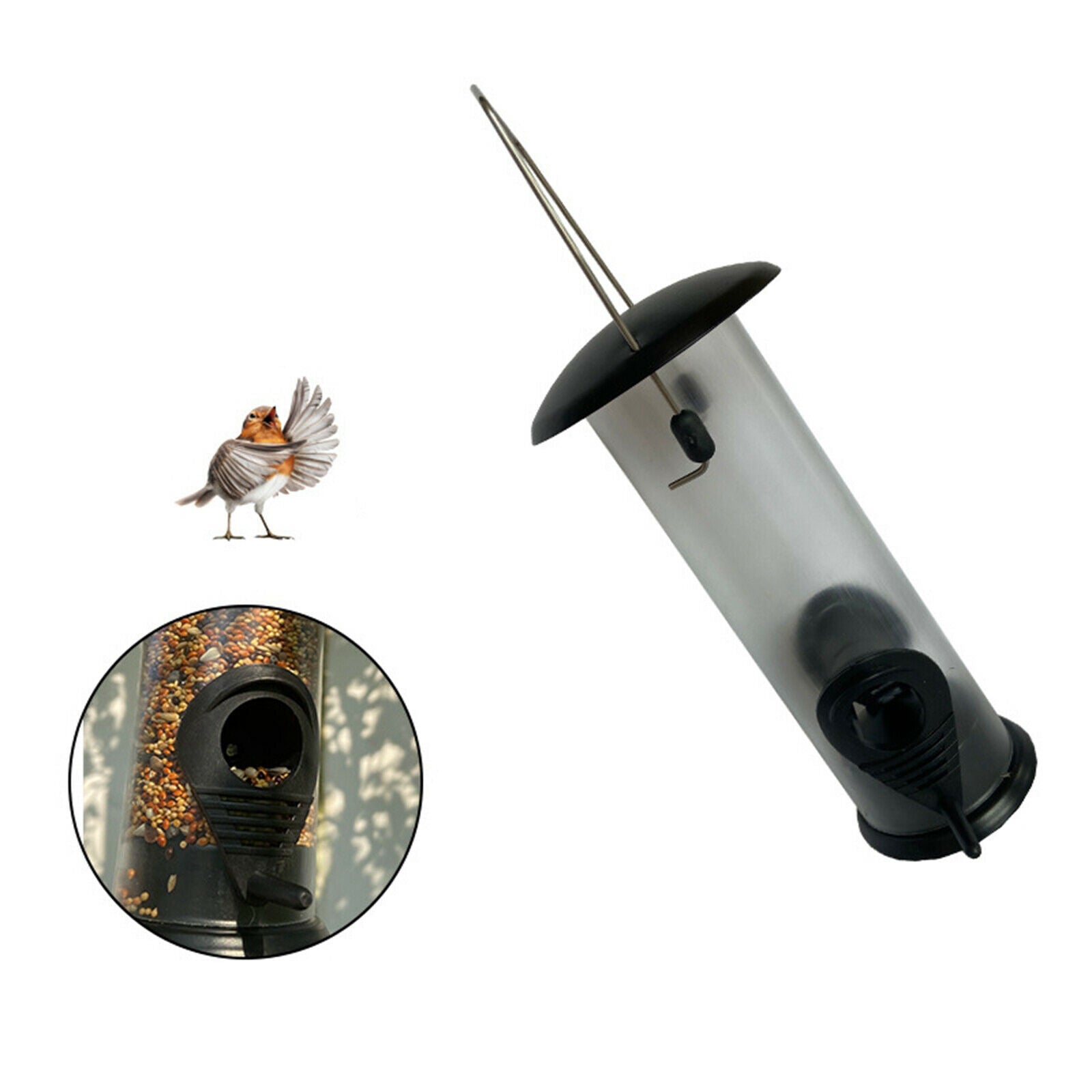 Window Bird Feeder  Food Dispenser Holder for Outside Yard Garden Hanging