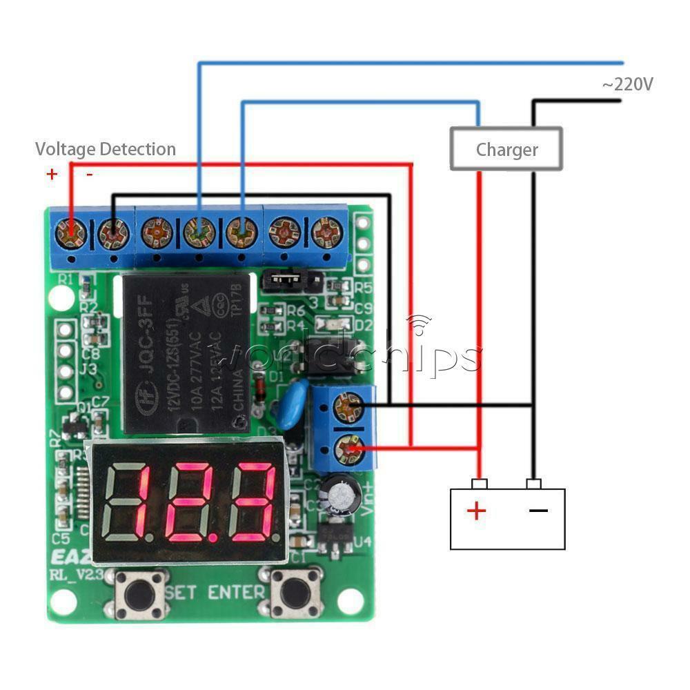 DC 12V Counting Cycle Timer Control Delay Relay Module Voltage Detection