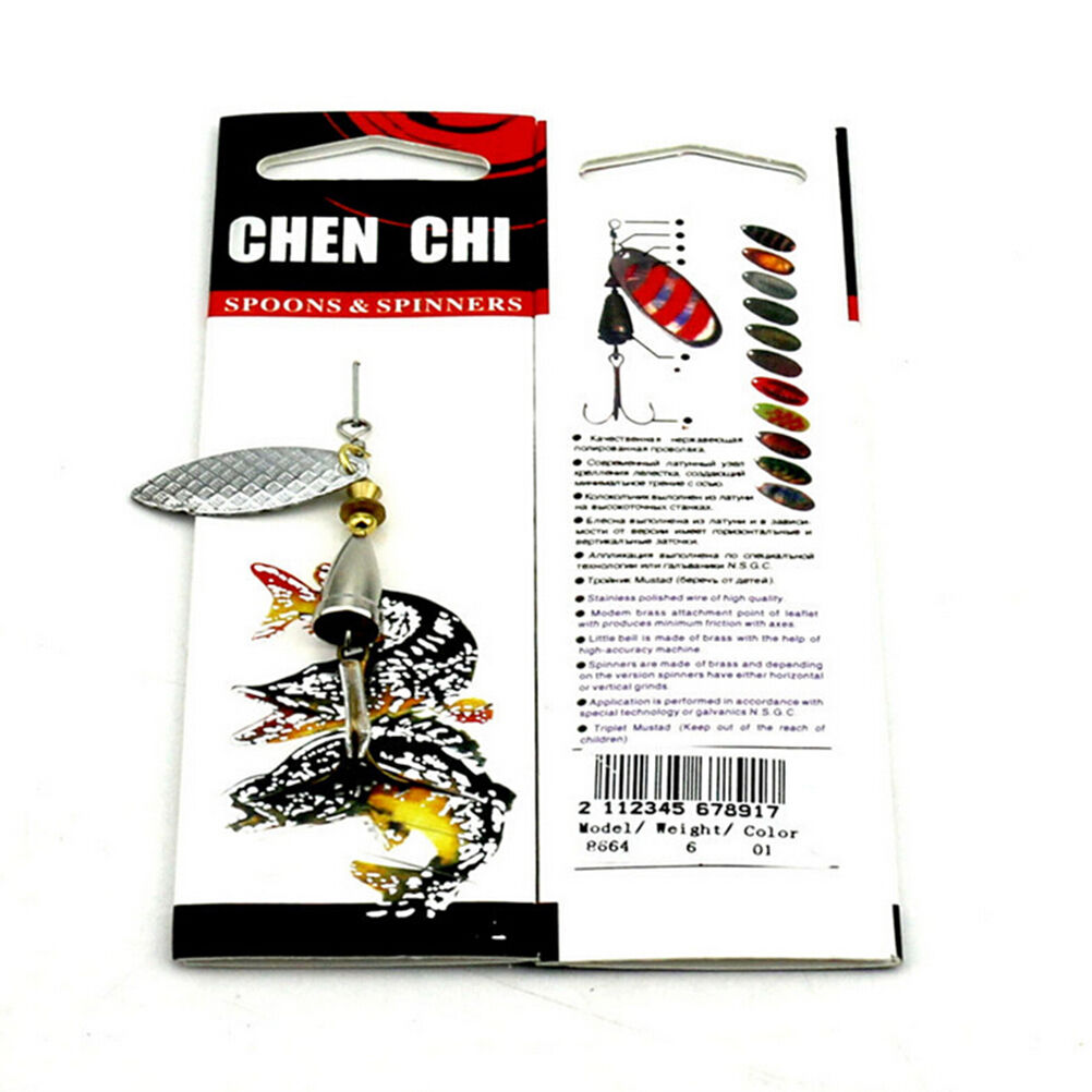 1 Pcs Metal Fishing Bait Metal Spinner Shine Lures with Hook Fishing Gear.l8
