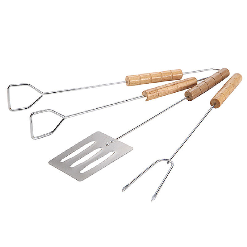 Barbecue Tools Set Grilling Tongs Fork Spatula Stainless Steel BBQ Utensil  l TL