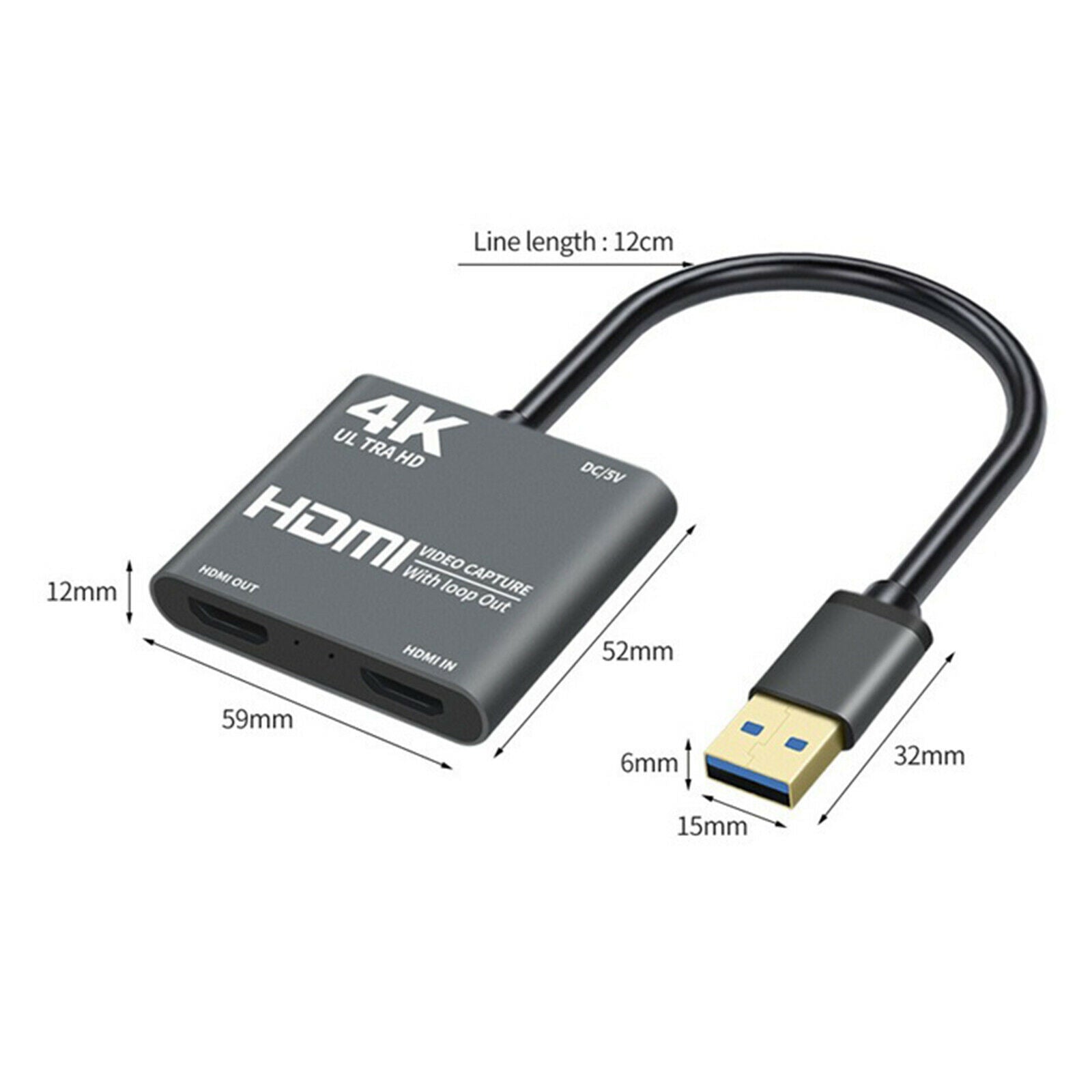 HDMI USB HD Video Capture Card Dongle Record Box Video Live Streaming New