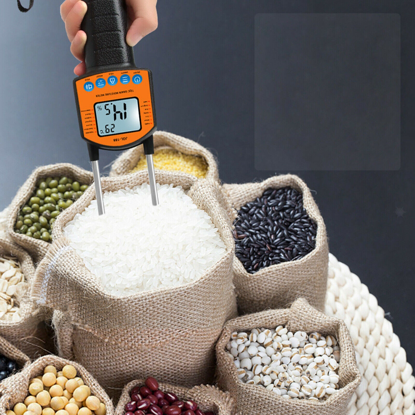 Multifunctional Grain Moisture Meter Fibre Moisture Meter for Rice Corn