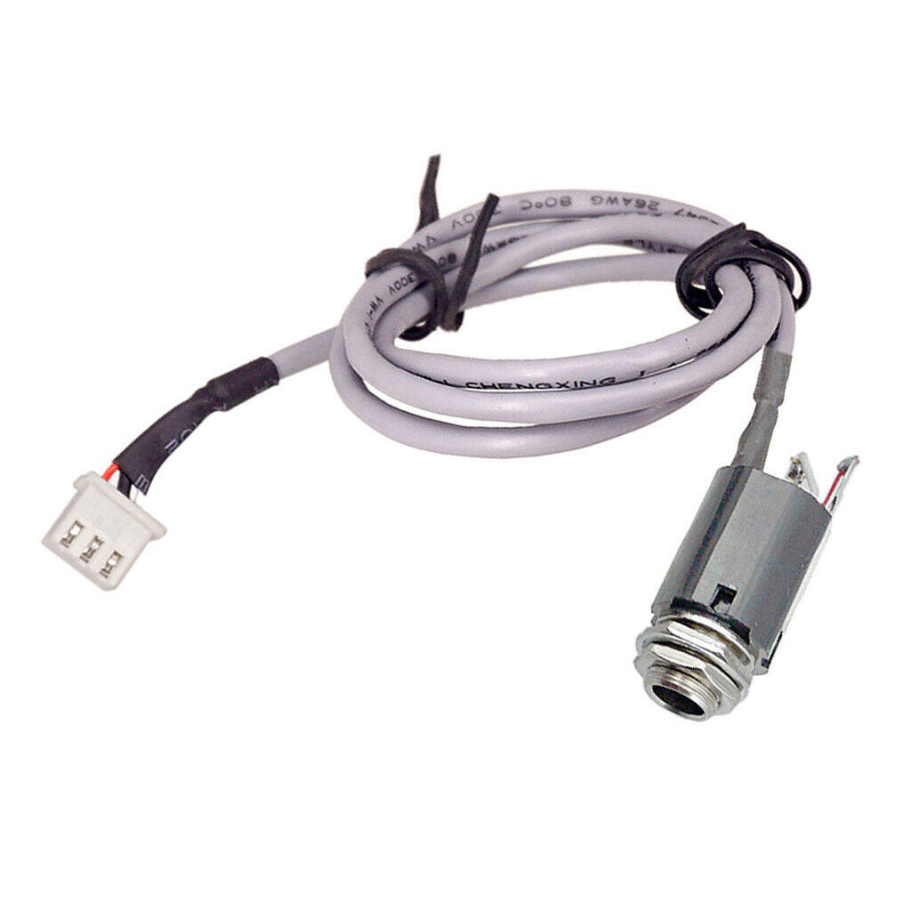 Acoustic Guitar Pickup EQ Cable with 6.35mm Endpin Output   3 Pin Plug