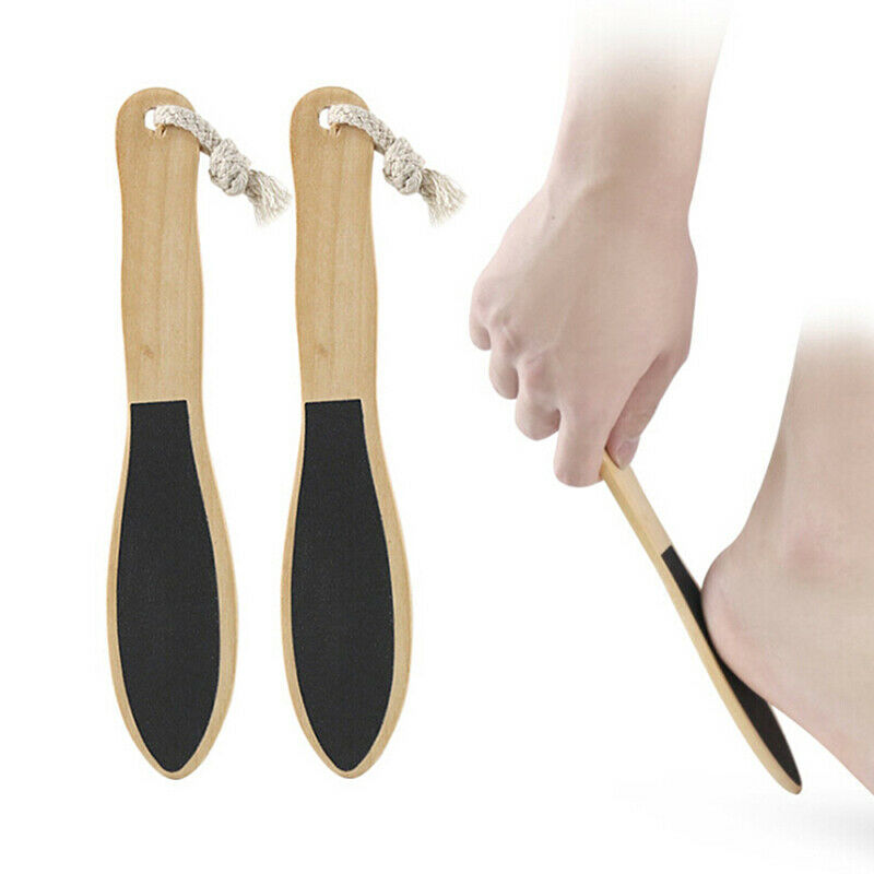 1X Sandpaper Foot File Callus Dead Skin Remover Pedicure Wooden Pedicure JDD