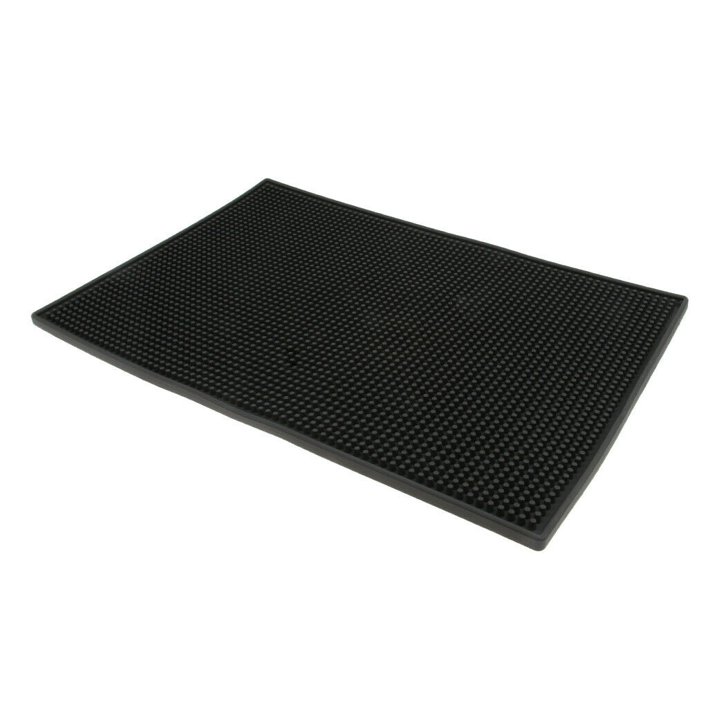 Bar Mats Black Rubber Counter Top Service Mat for Home Bar Cafe Party Wedding,