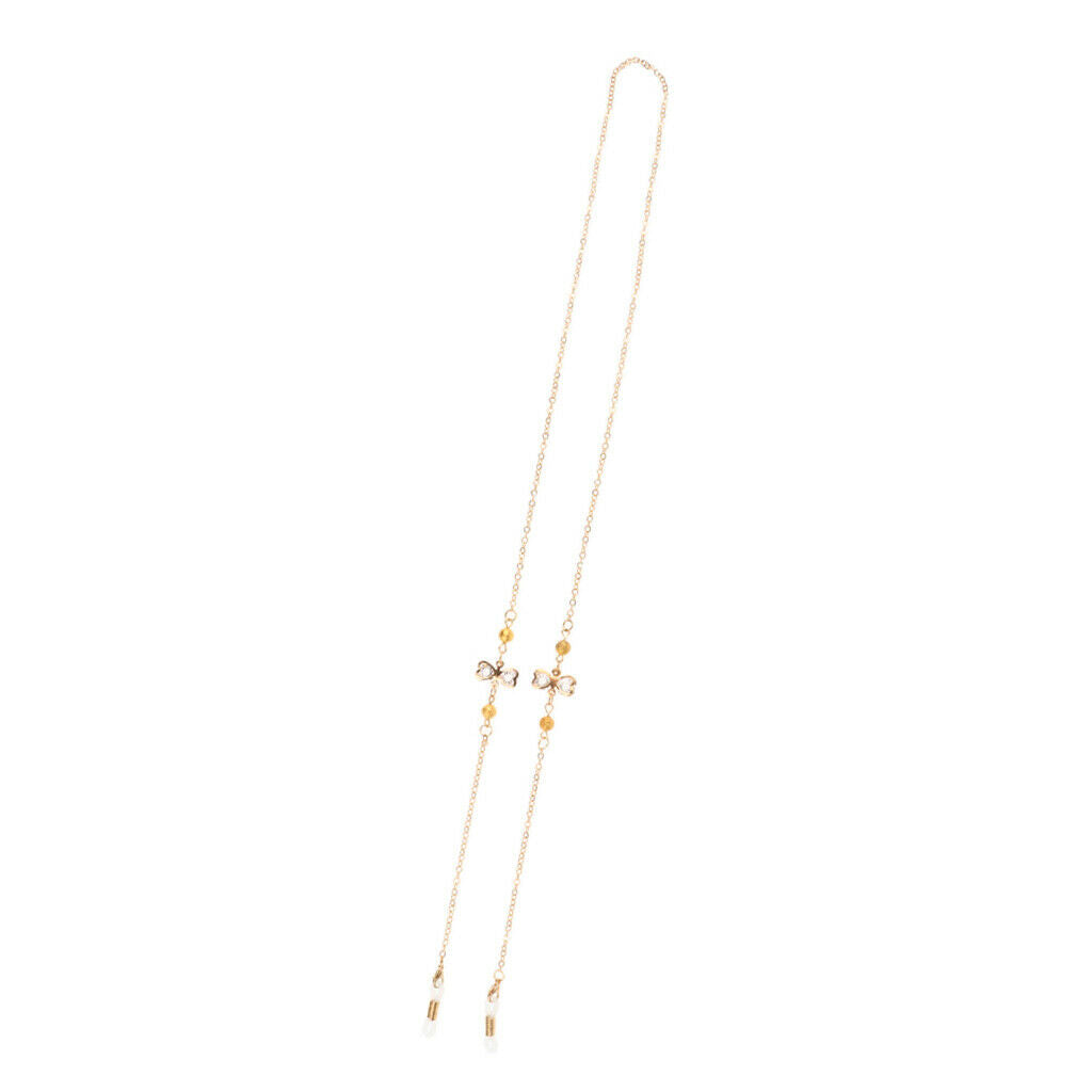 Golden Eyeglass Necklace Holder Eyewear Neck Cord Glasses Strap  Golden