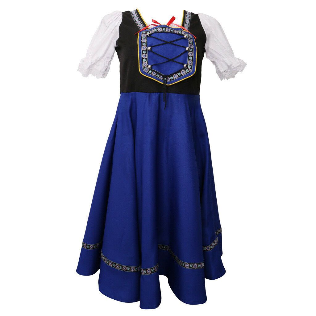 Oktoberfest Party Beer Maid Costume Bavarian Girls Dress Fancy Dress L