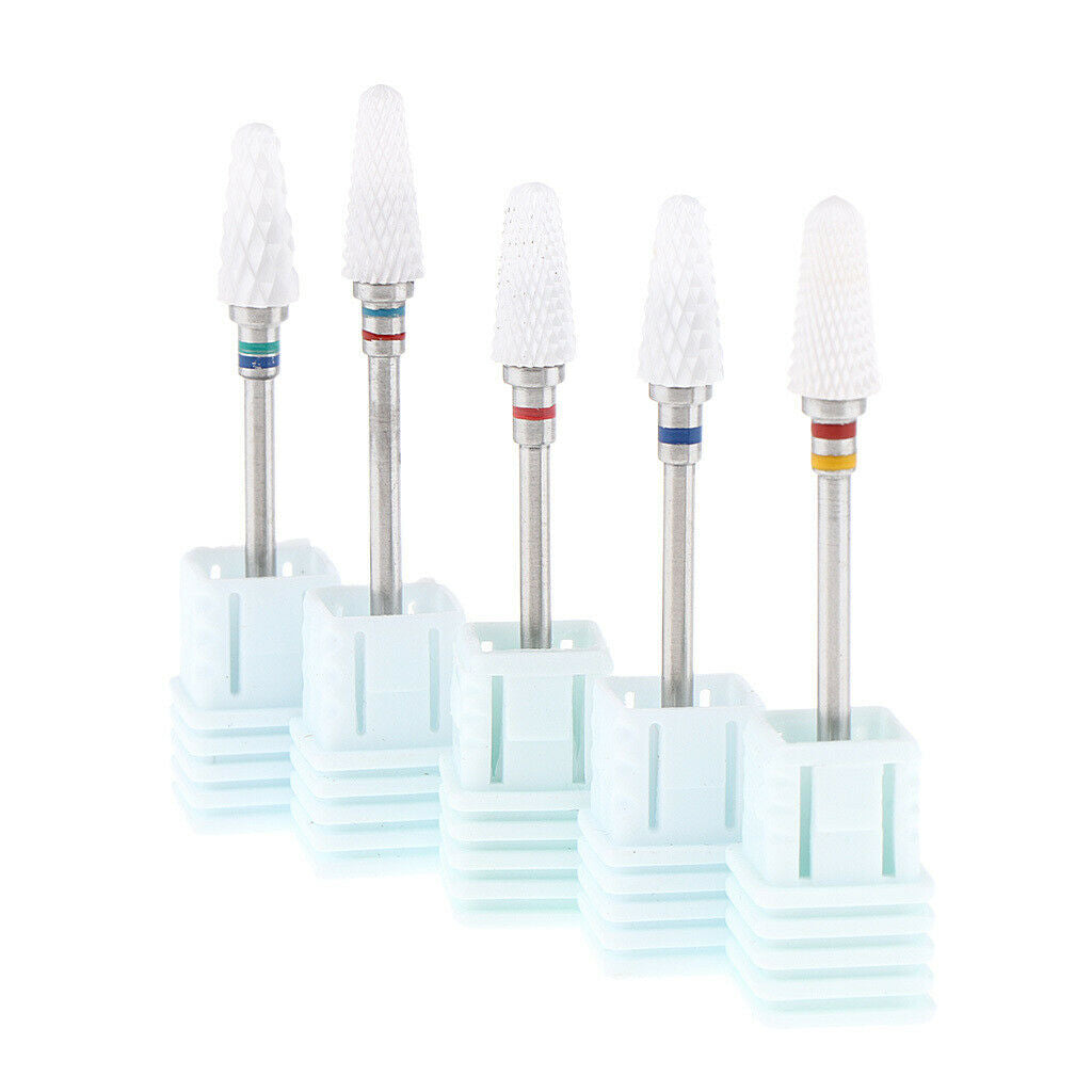5x 3/32 "Professional Ceramic Nail Drill Cuticle Clean Tools Set