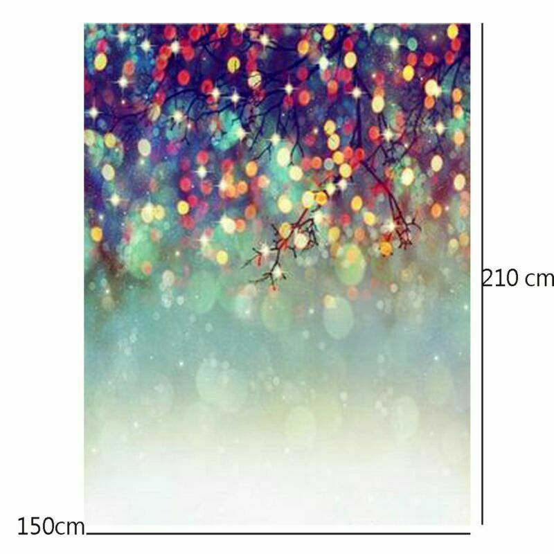 5x7FT Merry Christmas Glitter Tree Photography Background Vinyl Photo Backdrop