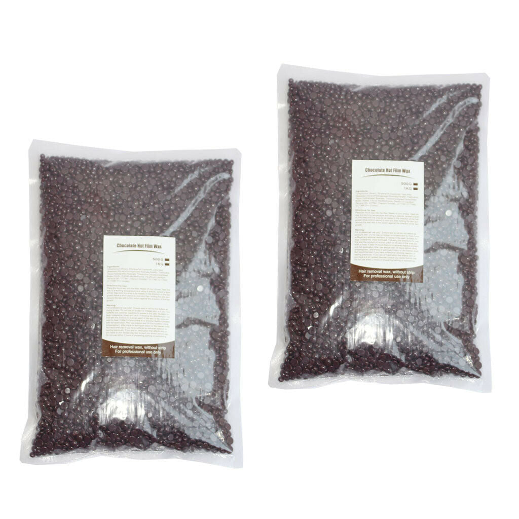 2Bags Hard Wax Beans Hair Removals Bikini Depilatory No Strip Pellets 1kg