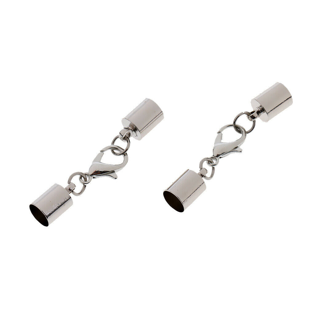 8pcs Leather Cord Ends Lobster Clasp for Leather