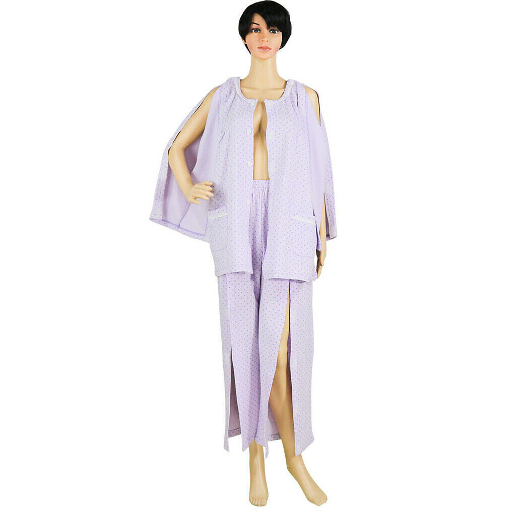 Women Cotton  Nursing Tops and Pants Clothes Easy to Wear Pink XL
