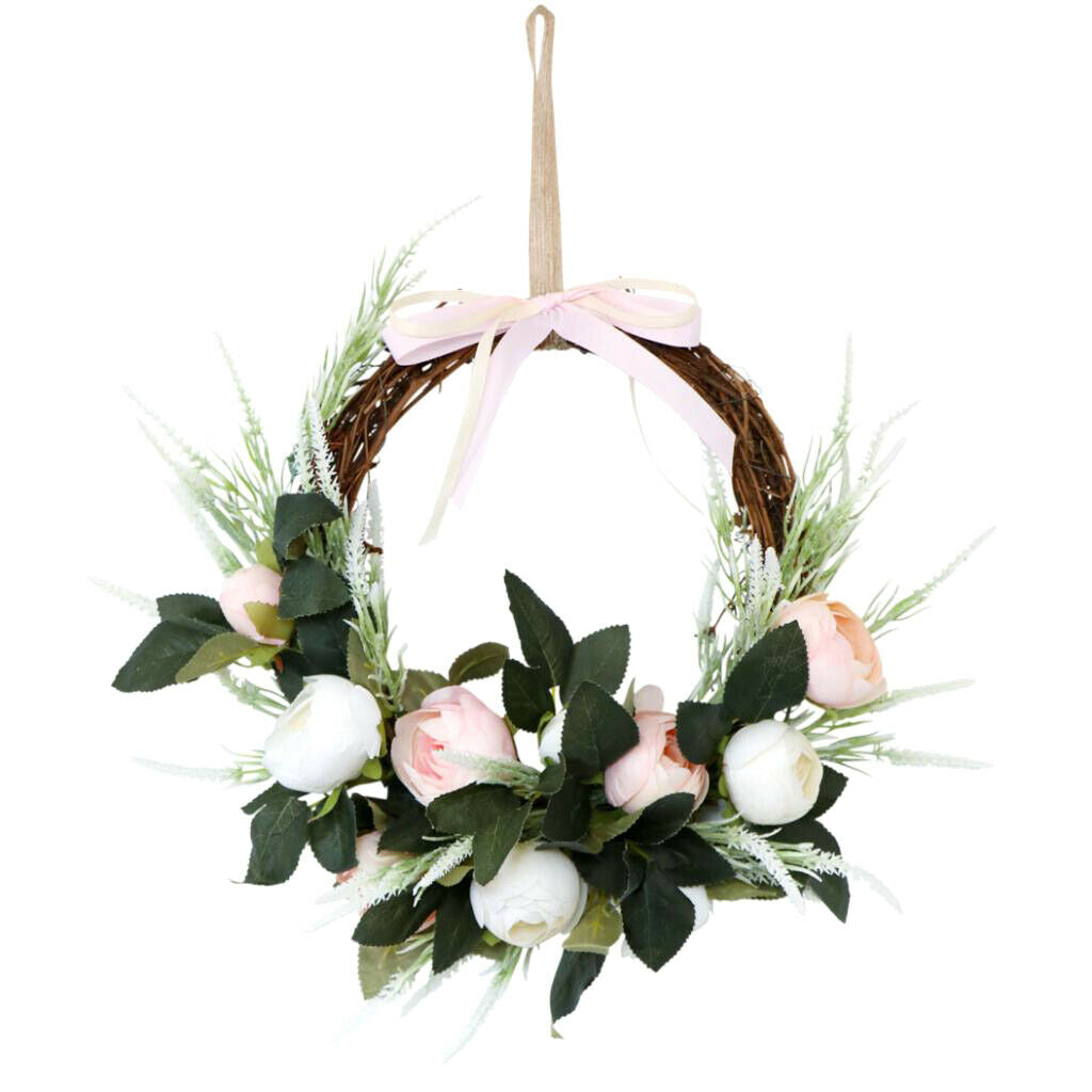 Bridal Flower Crown Hair Garland Artificial Flower Wreath Hanging Door Decor