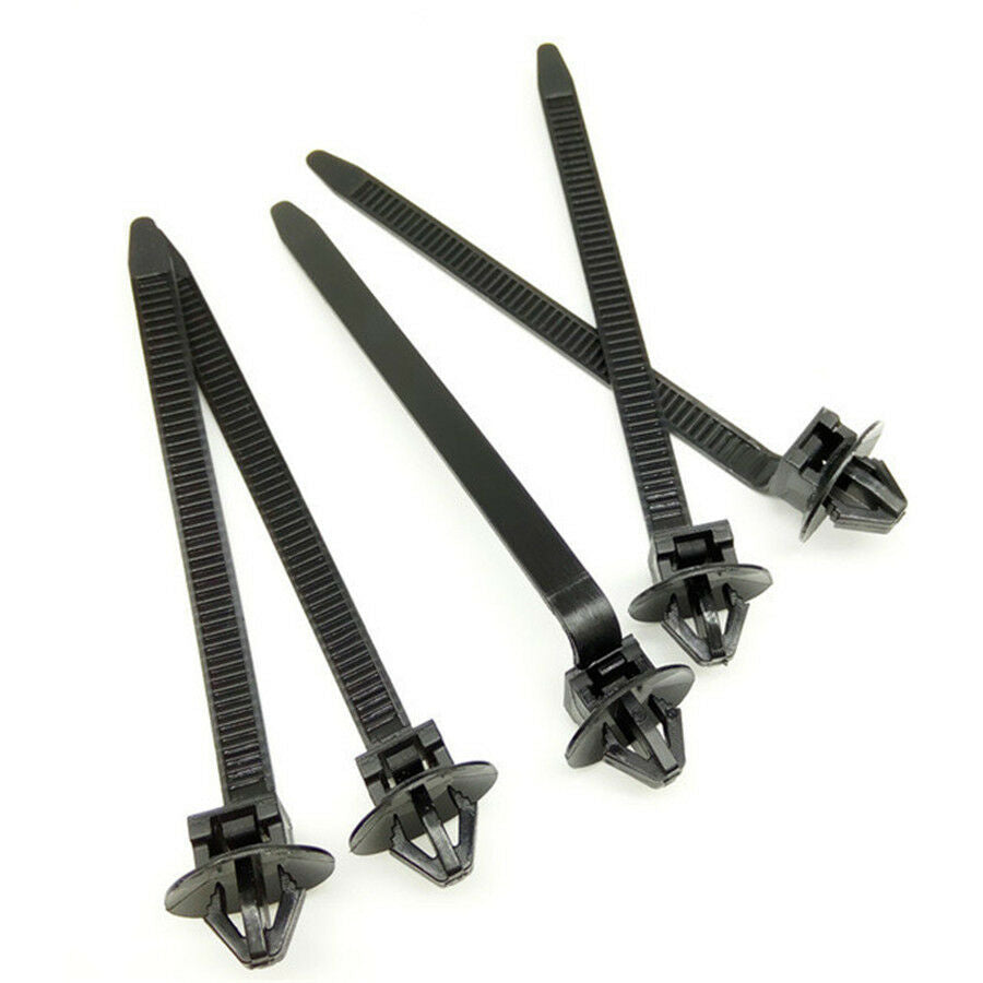 50pc Nylon Tie Wrap Cable Fixed Fasteners Clips Car Cable Zip Strap for All Cars
