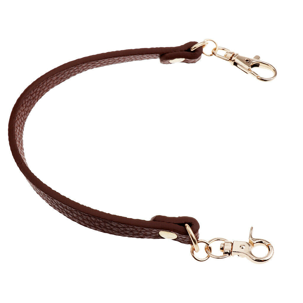 Bag Replacement Strap with Metal Hook Purse Shoulder Bag Handle 30cm Brown