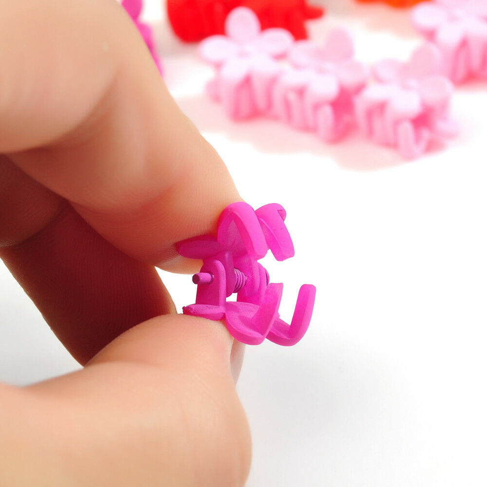 30 PCS Kids Baby Plastic Girls Hairpins Mini Claw Hair Clips Clamp Flower