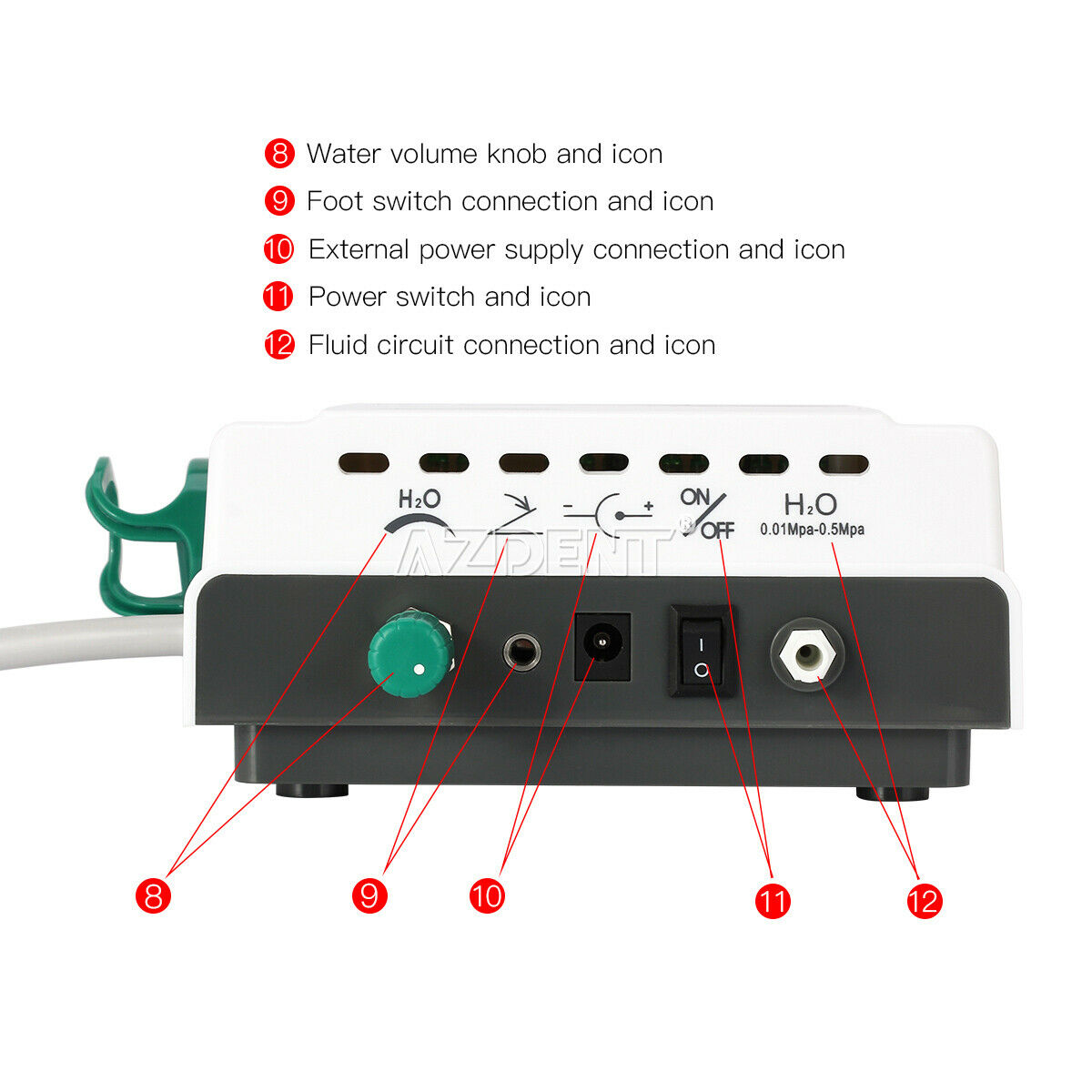 Dental Ultrasonic Scaler LED Detachable Handpiece Scaling Perio Endo VRN-K08DL