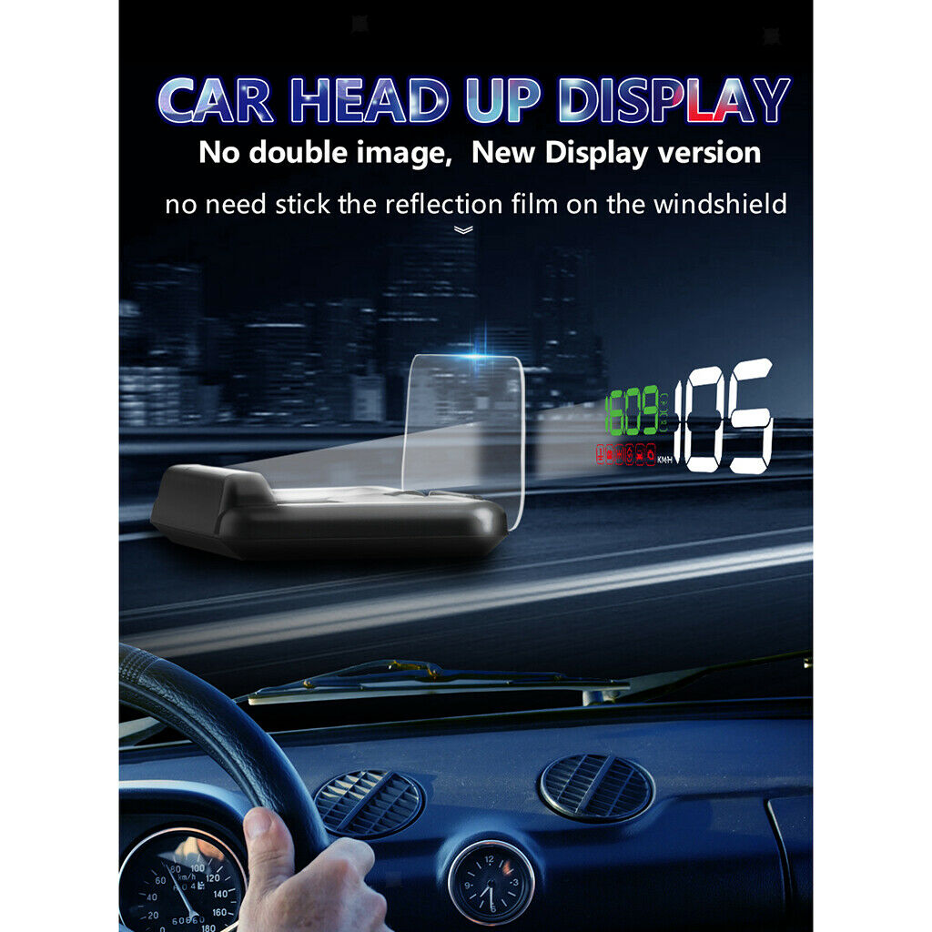 Car Head Up Display Car Hud Speed Projector Warning Alarm Mirror Projection