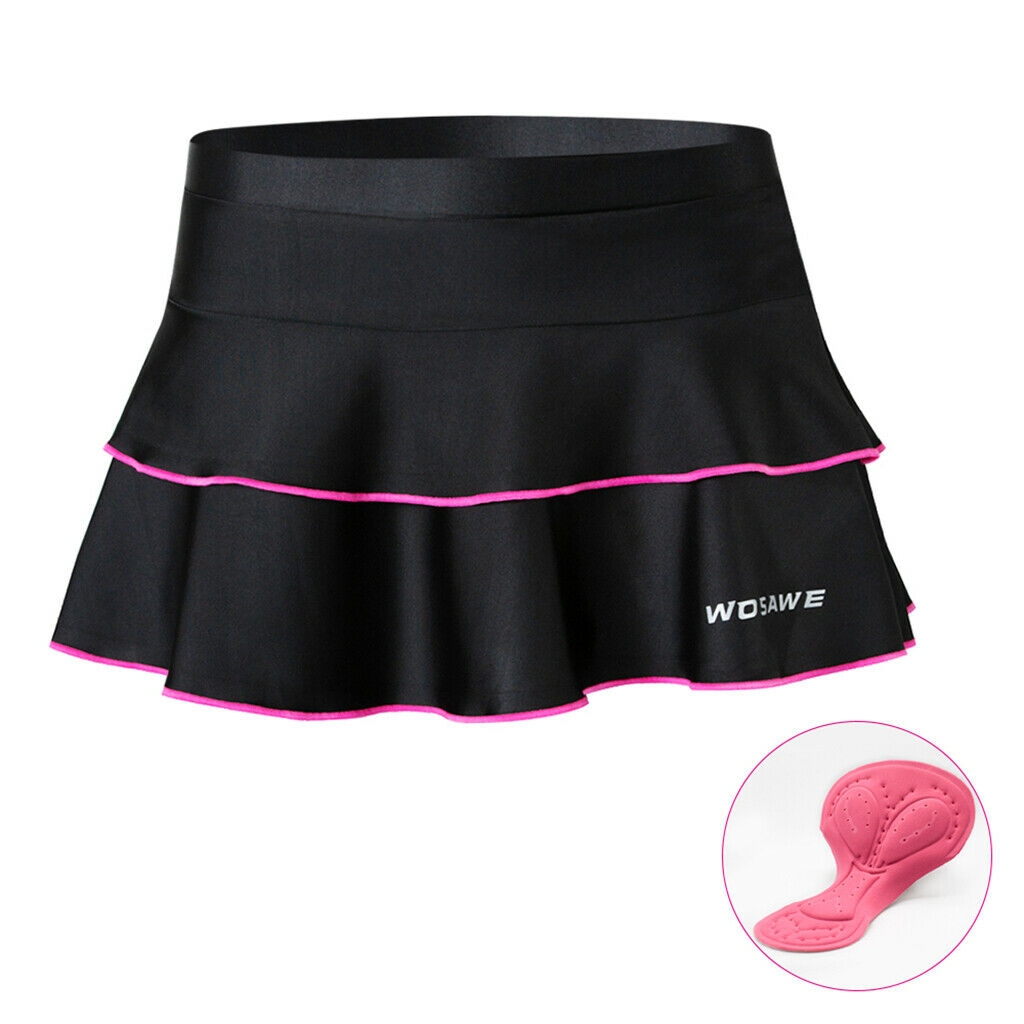 Women's Cycling Padded Skirt Tennis Golf Yoga Shorts Pants Swing Skirt S