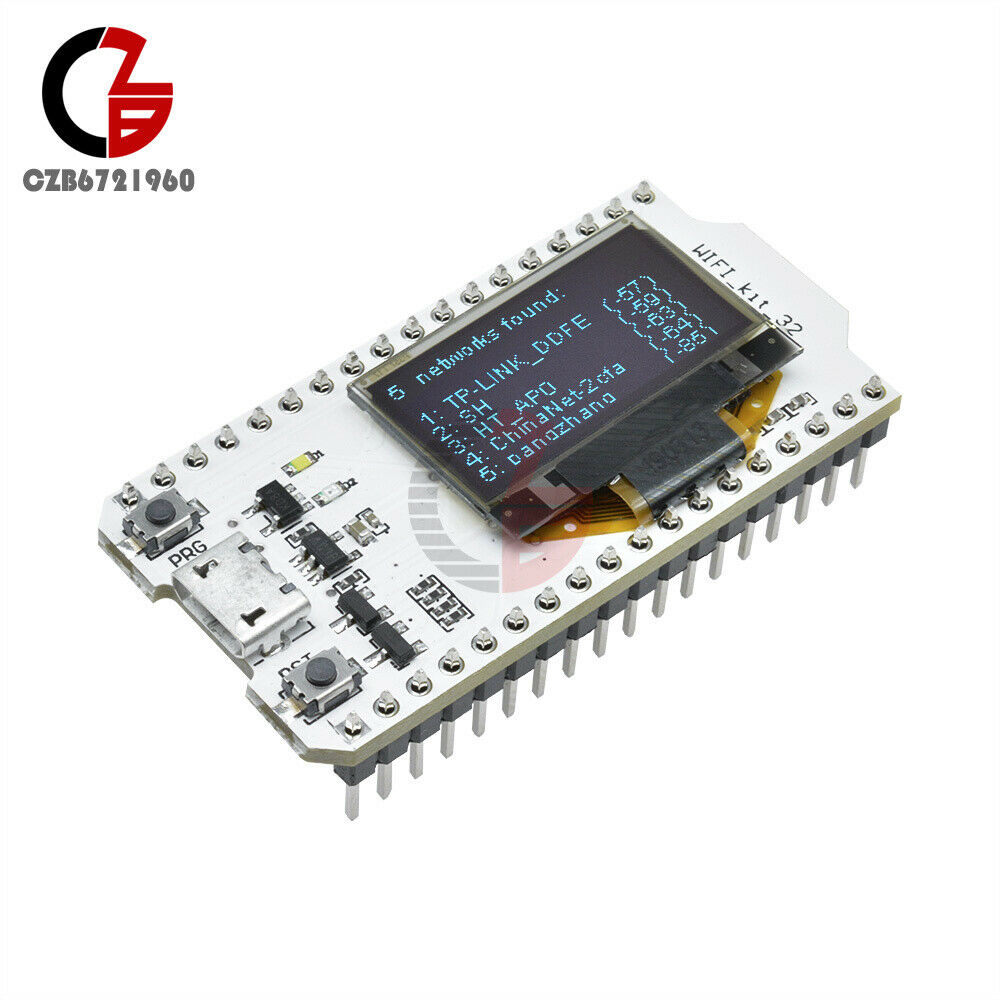 ESP32 0.96'' inch OLED Bluetooth WIFI CP2102 Module Kit 32M 3.3-7V for Arduino