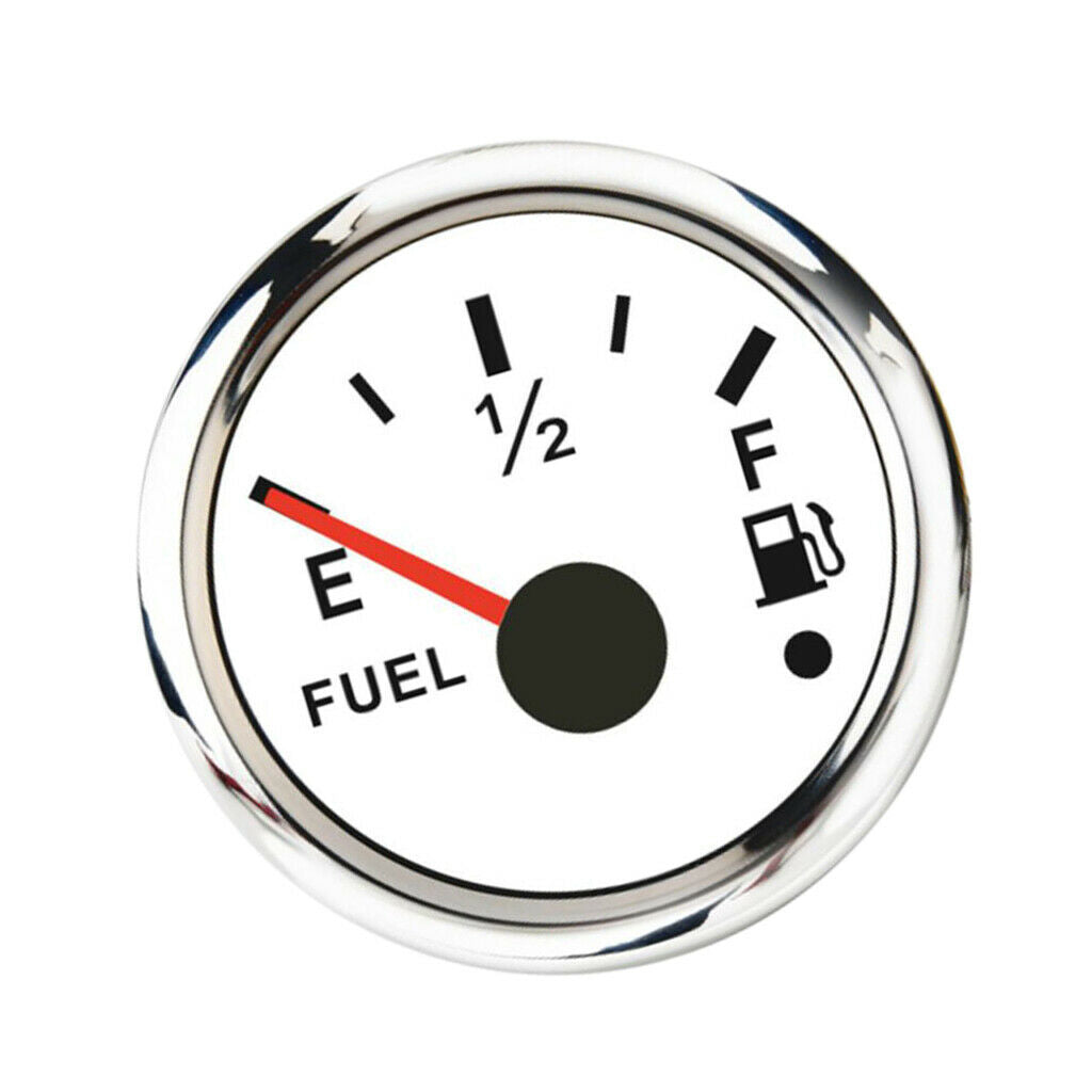 Car Boat Fuel Level Gauge, 0-190ohm Waterproof Fuel Gauge, With Backlight For
