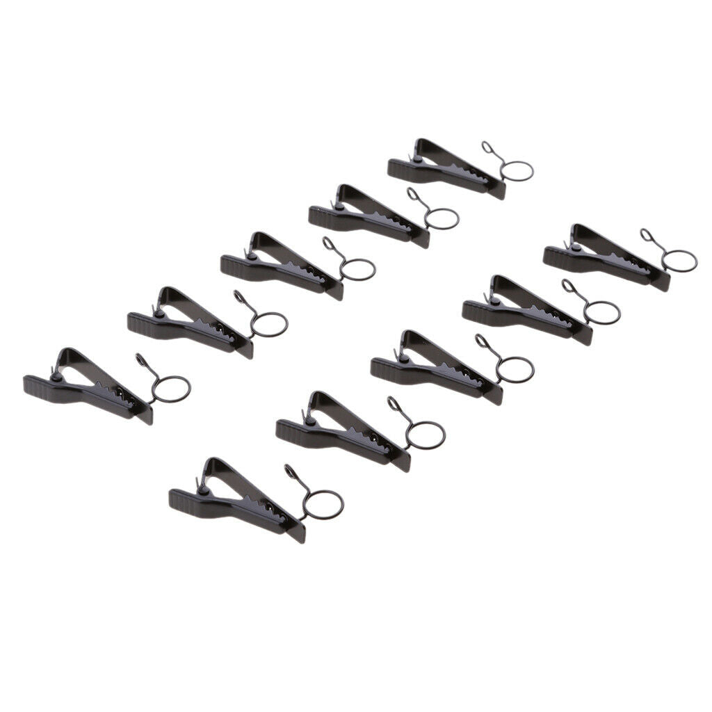 10 Pieces Ring-type Lapel / Lavalier Microphone Tie Metal Clip Holders 10mm