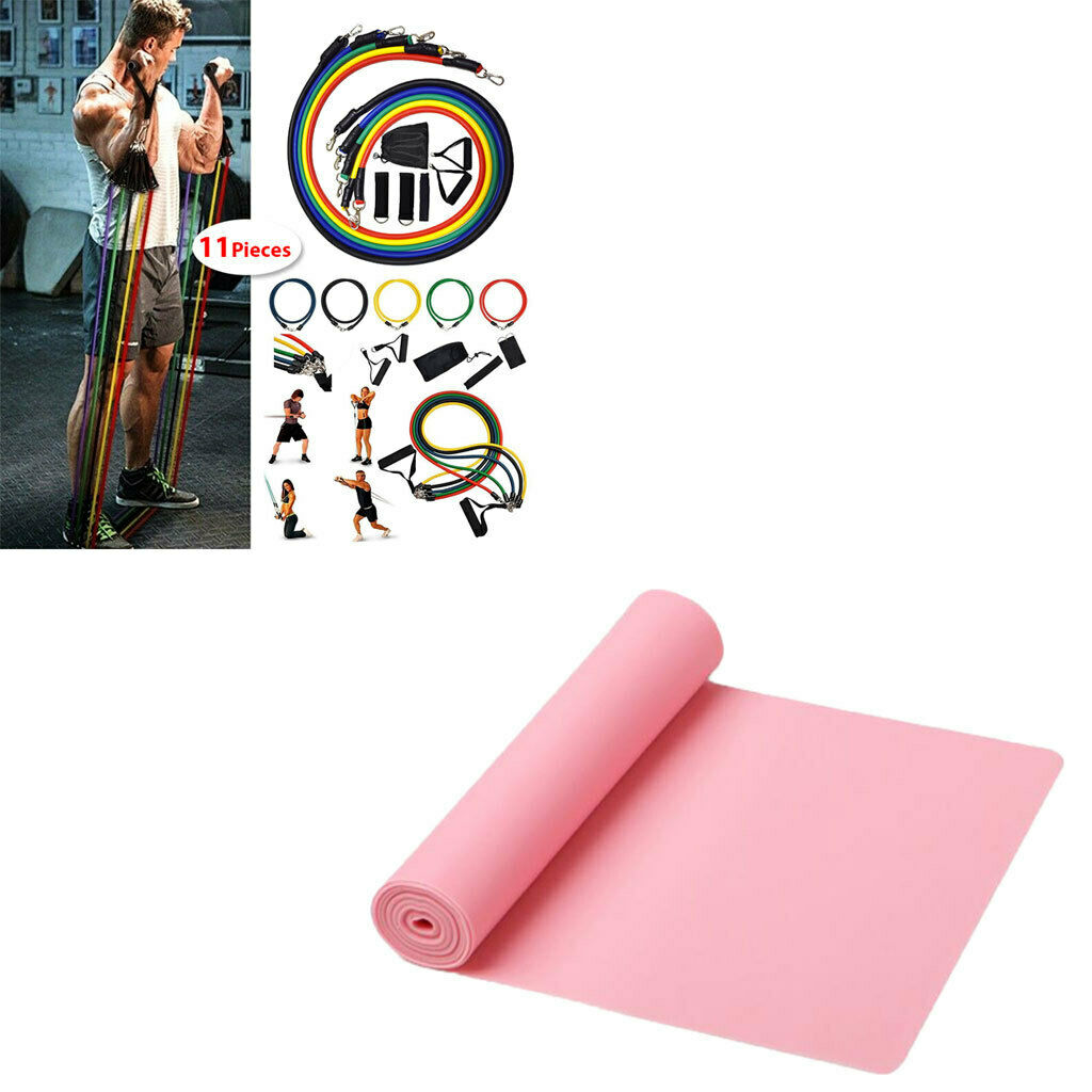12Pcs Resistance Band Set Yoga Pilates Abs Exercise Fitness Tube Workout Bands