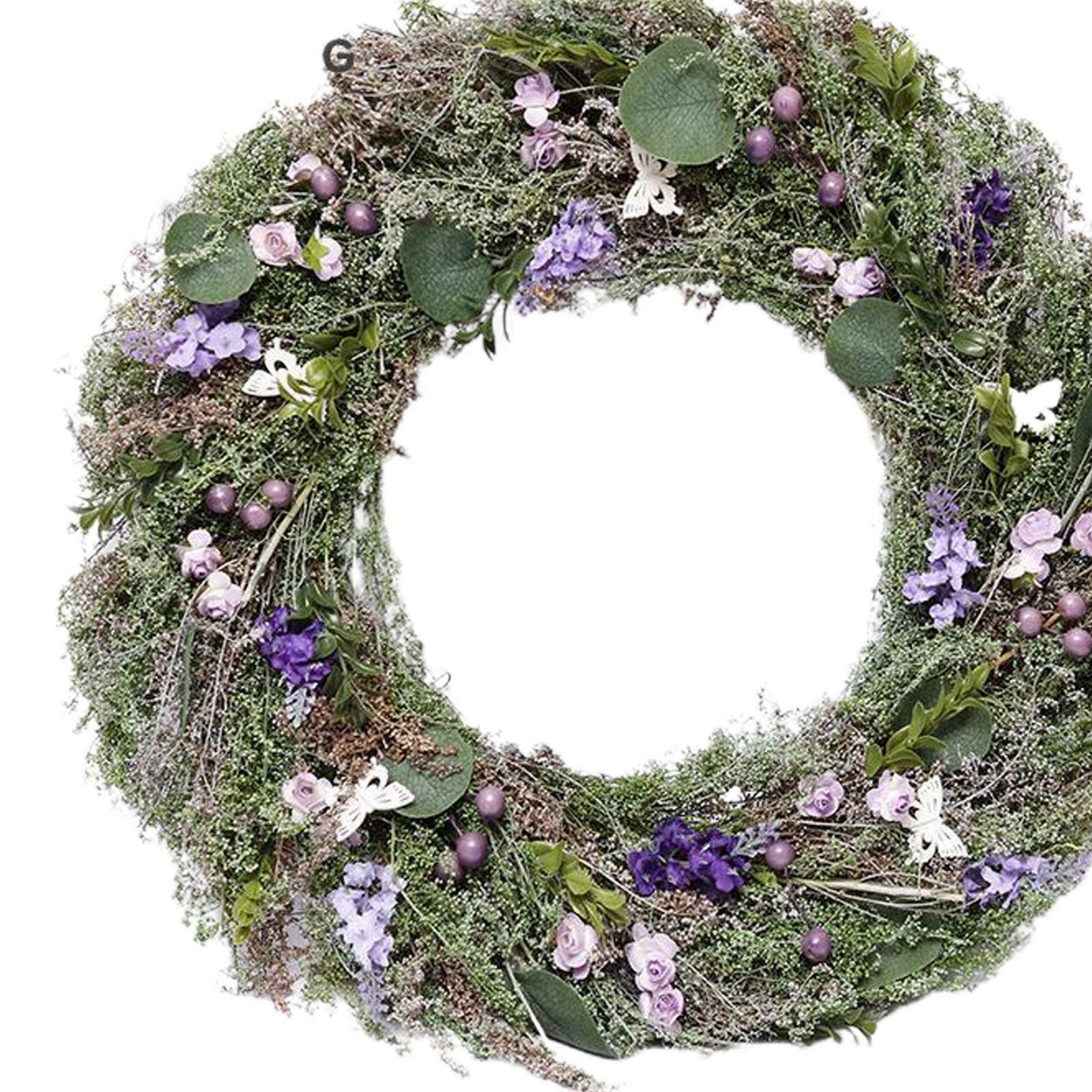 Handmade Hanging Artificial Lavender Flower Wreath Wall Garland Home Decor