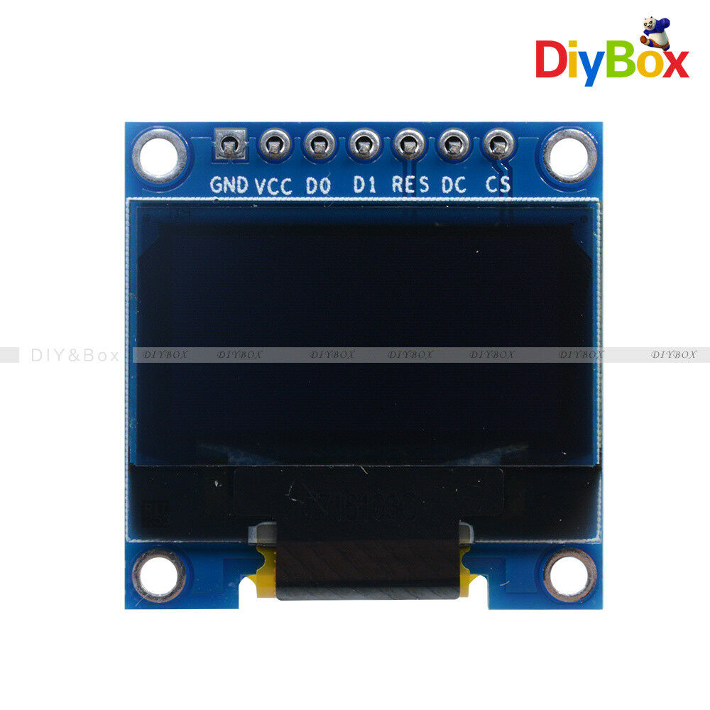 0.96" SPI Serial 128X64 OLED LCD LED Display Module blue yellow For Arduino 3-5V