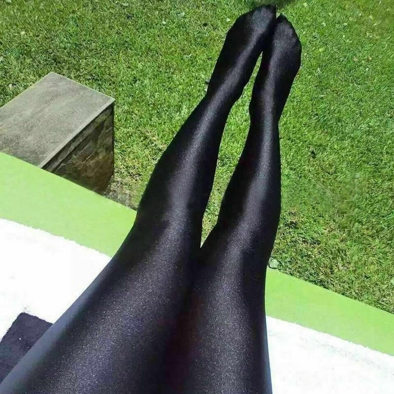 Women Sexy Shiny Glossy Spandex Stockings Opaque Pantyhose Sports Fitness Tights