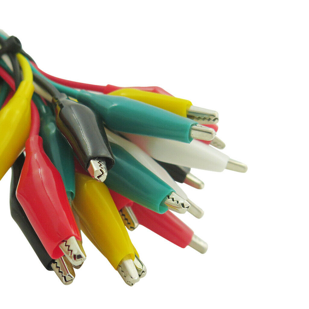 10pcs Double-ended Wire Test Leads Alligator Clips Jumper Crocodile Clips Cable
