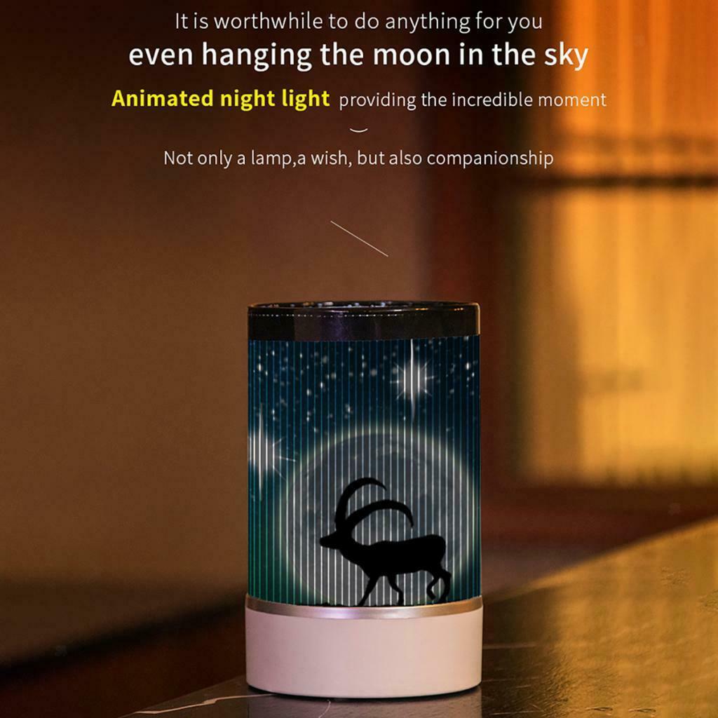 Animated Night Light,Christmas , Wolf, Dragon, Halloween Pumpkin Head, ...
