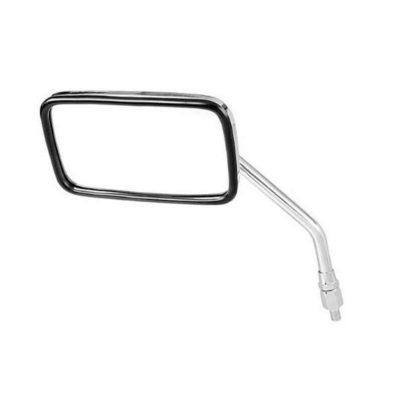 Universal 2X Motorcycle ATV Bike Rectangular Rearview Side Mirrors Aluminum Stem