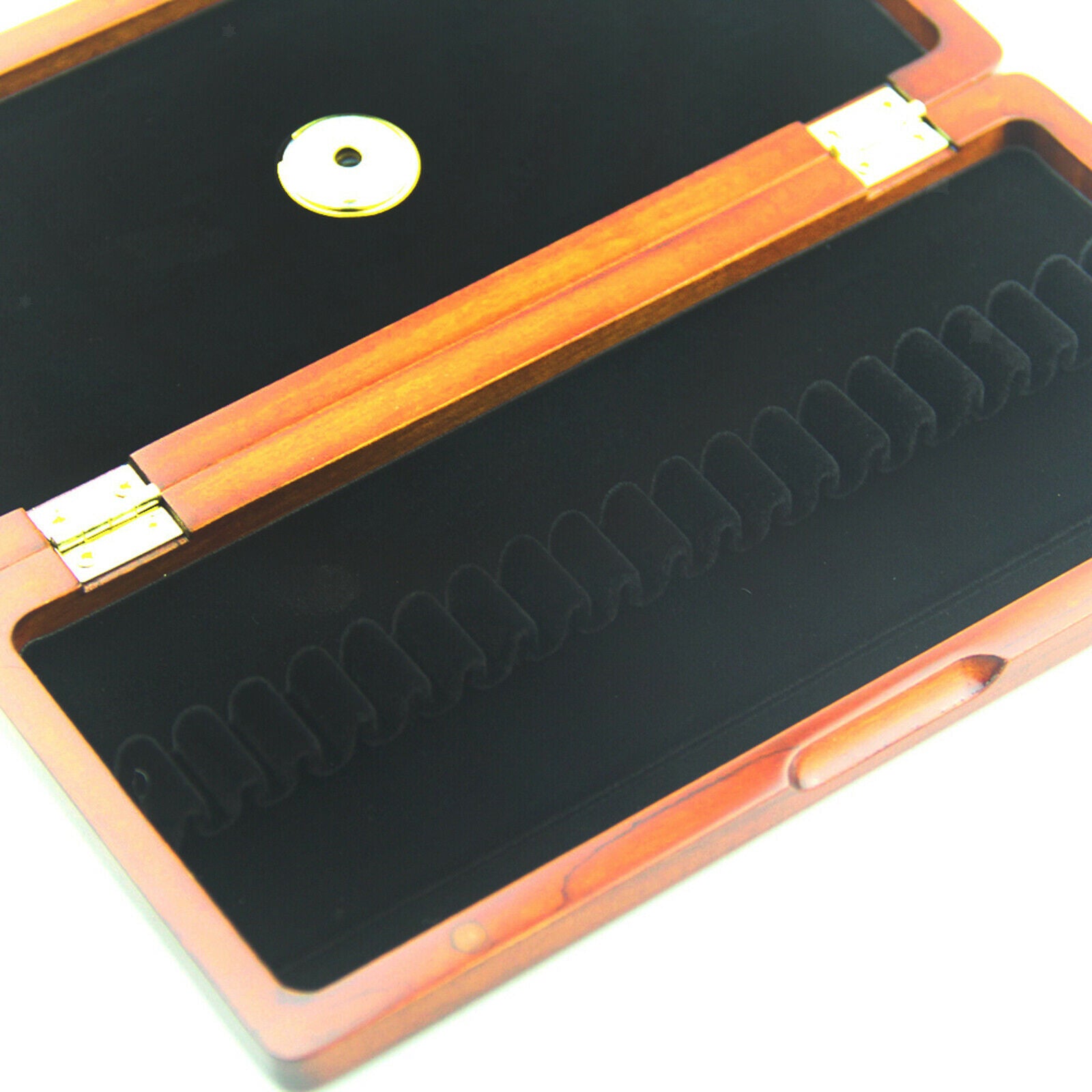 Solid Wood Oboe Reed Case Bulit-in Hygroneter Soft Slot Humidity Control