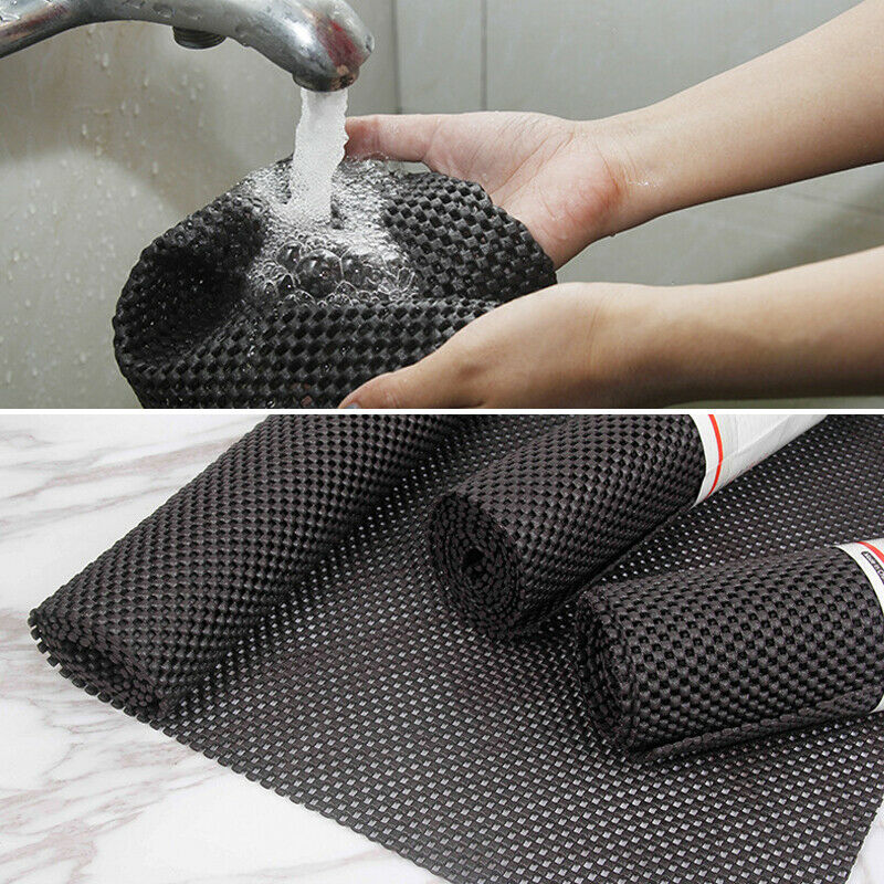 150CM PVC Car Trunk Anti Skid Floor Mat Carpet Rest Pedal Pad Cover Trim Black
