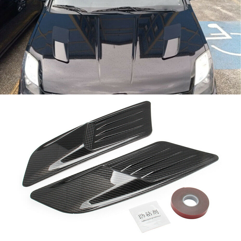 2x Car Decorative Air Flow Intake Hood Vent Bonnet Covers Decorative Accessories