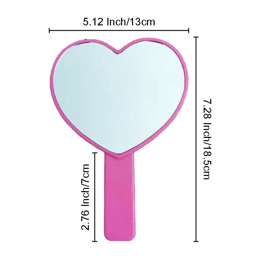 Cute Heart Shaped Mirror Beauty Single Side Look Adorable Design Yellow