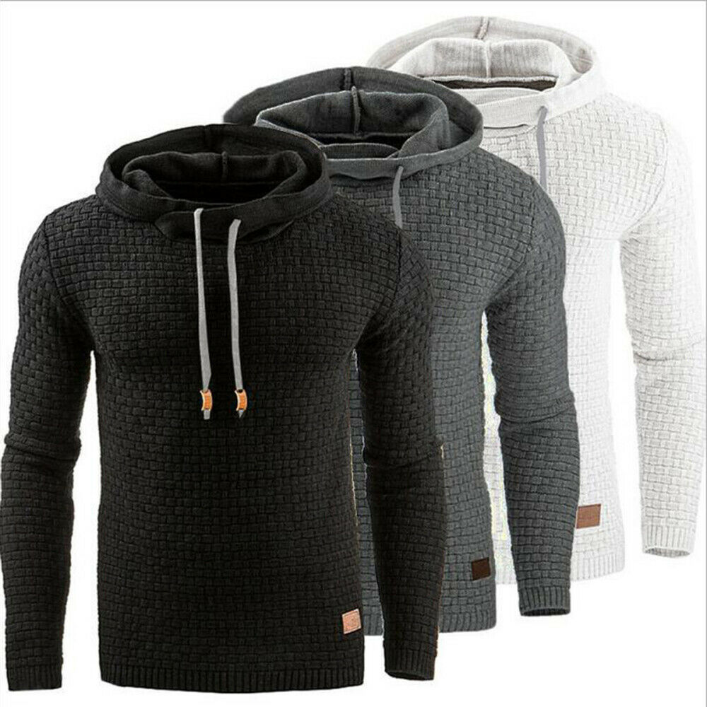 Men Winter Hoodies Warm Hooded Sweatshirt Sweater Coat Jacket Outwear Fashion
