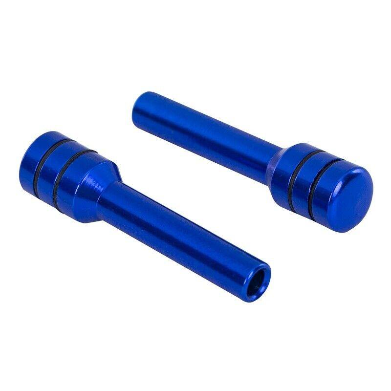 2pcs Universal Blue Car Interior Door Lock Knob Pull Pin Cover Aluminum New