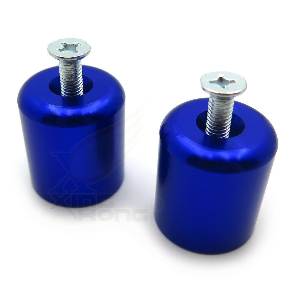 BLUE Hand Bar End For 1999-2012 Suzuki GSXR 600 750 1000 GSX1300R Hayabusa
