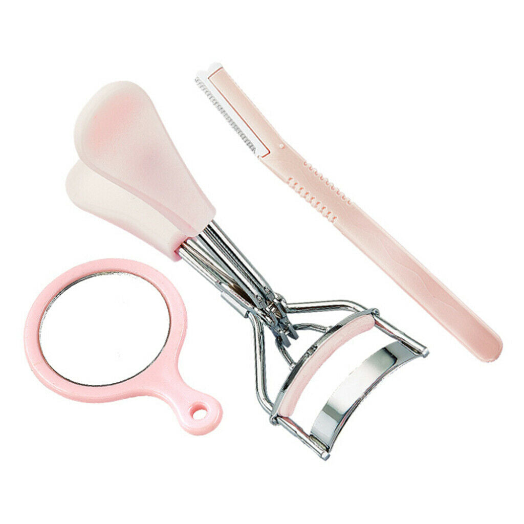 10pcs/set Eyebrow Tools Tweezers Scissors Razor Eyelash Curler Set Kit