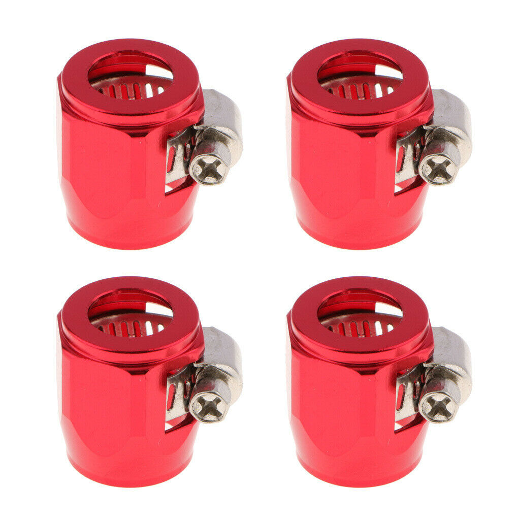 4 Pcs. Anodised Aluminum Hose Clamps Hose Clamps, Î¦ 13-18mm Adjustable