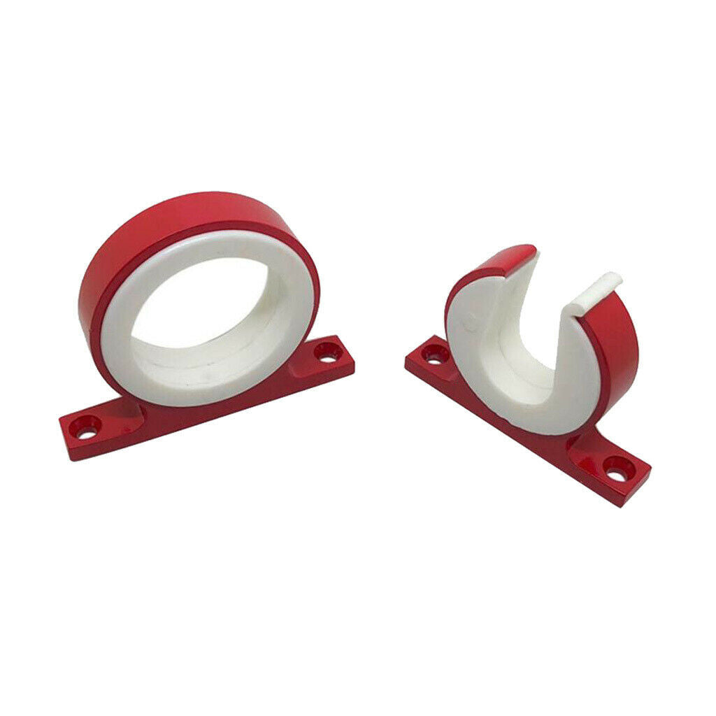 2 Packs Red Alloy Fishing Rod Rack Bracket Organizer For Boat Kayak Yacht