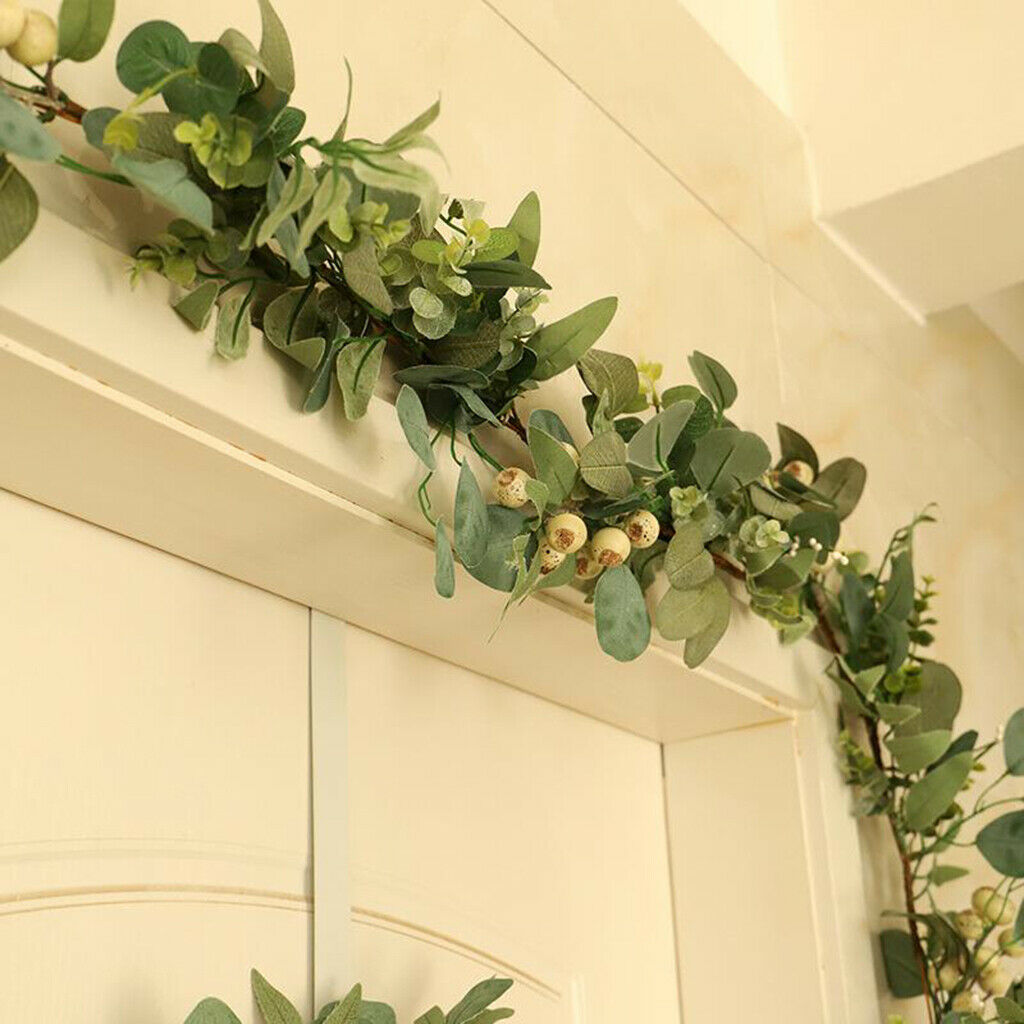 2M Artificial Vines Faux Eucalyptus Garland Greenery Vine Plant for Wedding