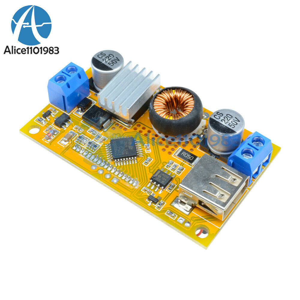 Adjustable Durable 5A Step-Down Power Module 6V-32V to 1.25-32V LCD Display DIY