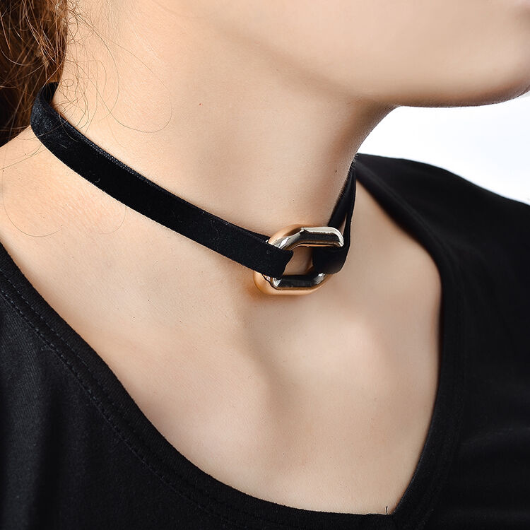 New Black Velvet Charm Pendant Choker Necklace Gothic Grunge Retro Chain Jewelry