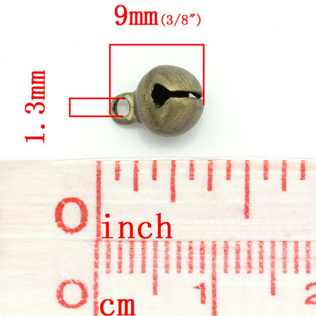 100Pcs Bronze Metal Christmas Jingle Bells Pendants Charms Craft Beads 6mm