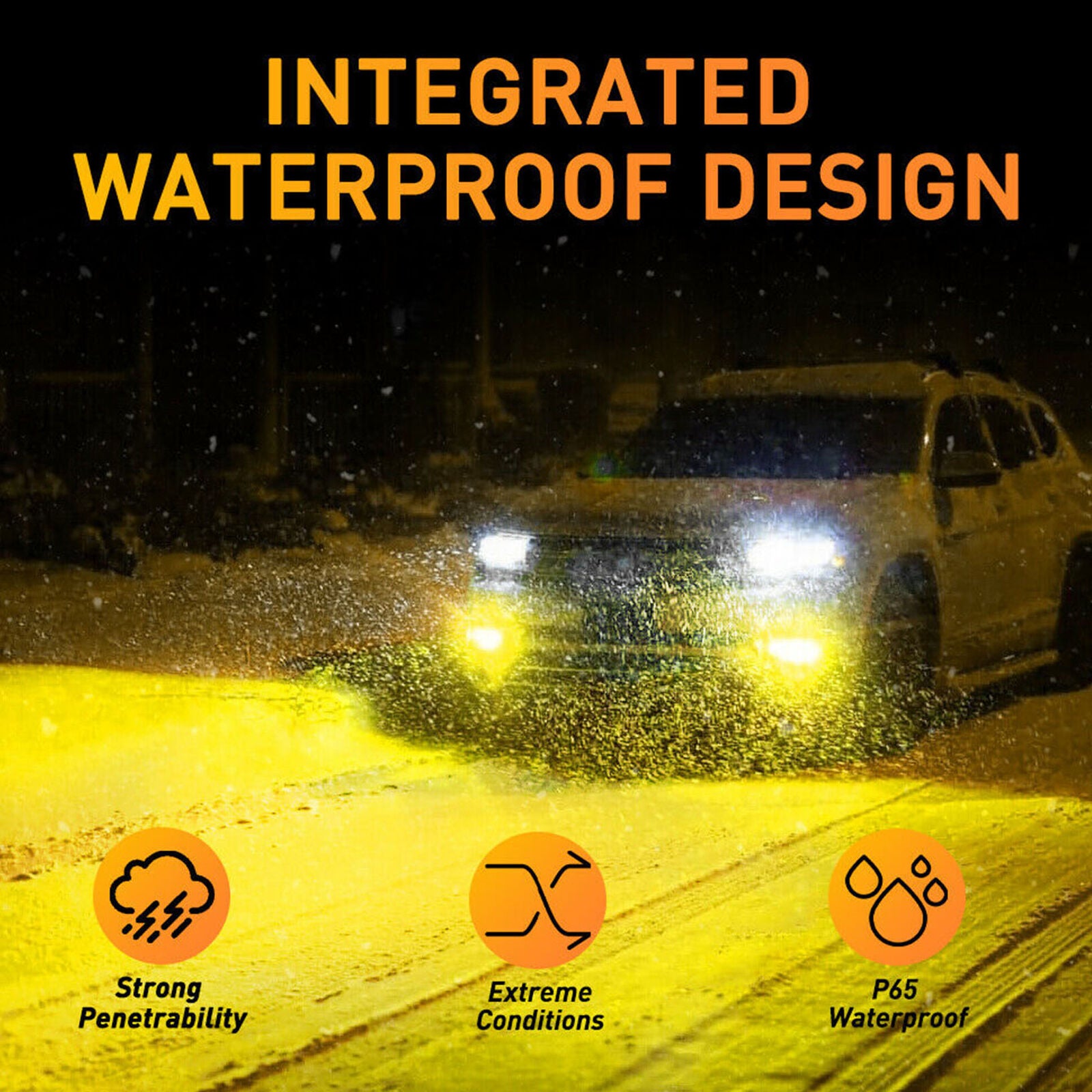H11 H8 White Yellow LED Fog Light Bulbs Dual Color Super Bright DRL Lamp