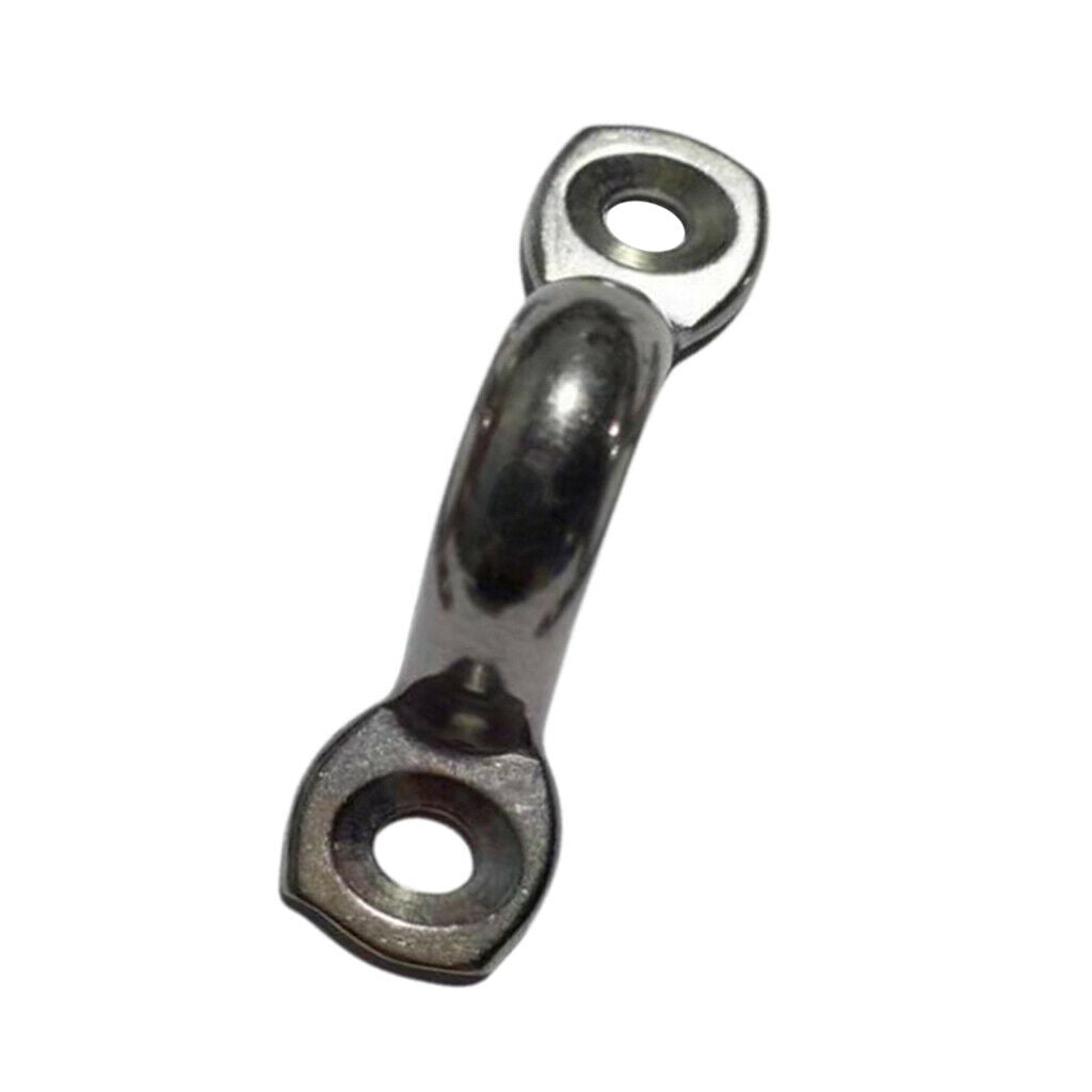 304 Stainless Steel Sheet Pad Eye Lacing Strap Saddle Clip Rustproof 3mm